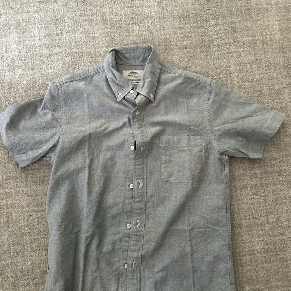Relume Men's Small Casual Gray Button-Down Shirt